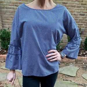 Blue gingham Blouse